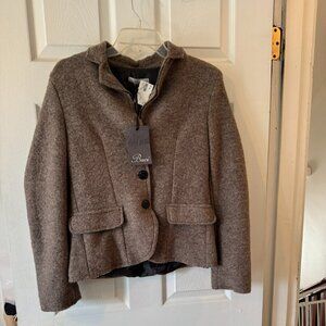Baci Women's Taupe 3 button Wool Jacket (blazer style); Size Small; NWT.